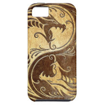 Stone Yin Yang Dragons Case For The iPhone 5