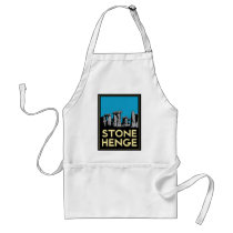 Stonehenge art deco travel poster aprons