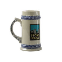 Stonehenge art deco travel poster mug
