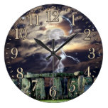 Stonehenge Mystical Druid Art History Clock