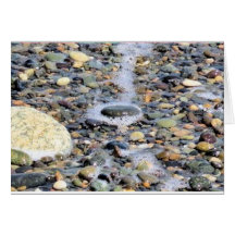 Stones in the ocean greeting card