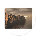 Stonewall At Sunset Round Stickers