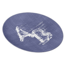 Stonewashed Initials Party Plates