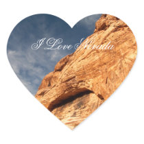 Stony Contrast; Nevada Souvenir Heart Sticker