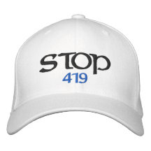 Stop, 419 hat embroidered baseball cap