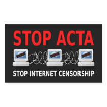 STOP ACTA Internet Censorship Sticker