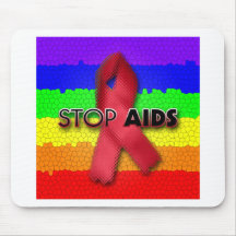 Stop AIDS (Rainbow) Mouse Pad