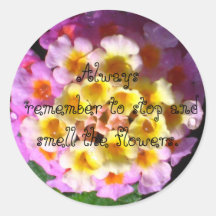 stop and smell the flowers stickers