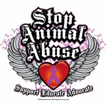 Stop Animal Abuse Wings Acrylic Cut Out