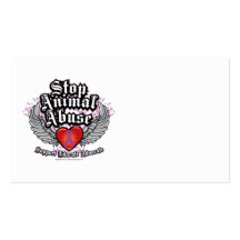 Stop Animal Abuse Wings Business Card Template