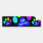 Stop Animal Cruelty Bumper Sticker (black)