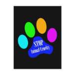 Stop Animal Cruelty Postcard (Black)