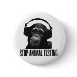 stop animal testing pinback buttons