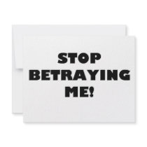Stop Betraying Me! Invitation