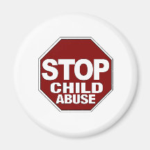 Stop Child Abuse Refrigerator Magnet