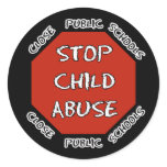 Stop Child Abuse Round Sticker