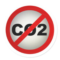 Stop CO2 Round Stickers