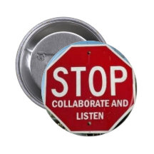 STOP.  Collaborate and Listen Buttons