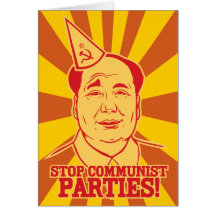 Stop Communist Parties Chairman Mao Card