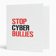 STOP CYBER BULLIES BINDERS