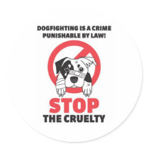 Stop Dog Fighting Stickers