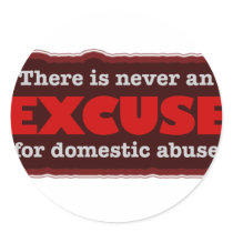 Stop Domestic Abuse - There Is No Excuse Stickers