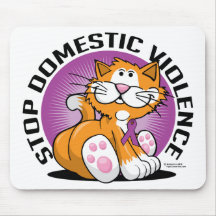Stop Domestic Violence Cat Mouse Pads