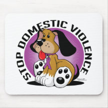 Stop Domestic Violence Dog Mouse Pads