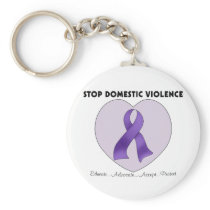 Stop Domestic Violence Keychain