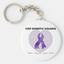 Stop Domestic Violence Keychain