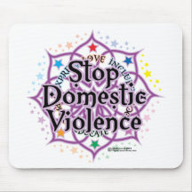 Stop Domestic Violence Lotus Mousepads