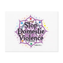 Stop Domestic Violence Lotus Postcards