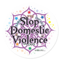 Stop Domestic Violence Lotus stickers