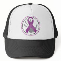 Stop Domestic Violence Ribbon Trucker Hat