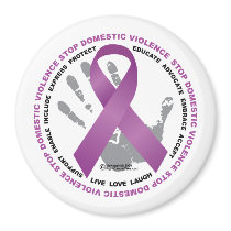 Stop Domestic Violence Ribbon Refrigerator Magnet