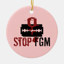 Stop FGM Christmas Ornament Women's Rights actvism