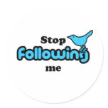 Stop following me stickers