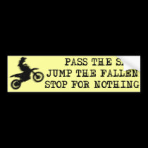 Stop For Nothing Dirt Bike Motocross Bumper Sticke bumper stickers