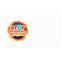Stop Global Warming Business Cards