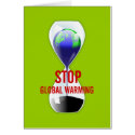 Stop Global Warming Hourglass Card