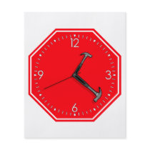 Stop Hammer Time Sign Clock Full Colour Flyer