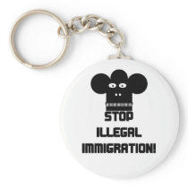 Stop illegal immigration! keychain
