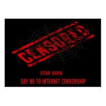 Stop Internet Censorship Business Card Template