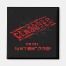 Stop Internet Censorship Fridge Magnet
