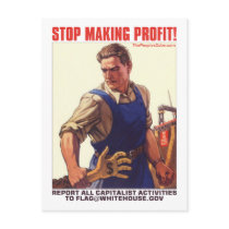 Stop Making Profit - Report Capitalists: Postcard