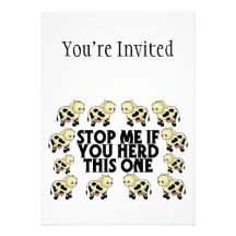 Stop Me If You Herd This One Invitations