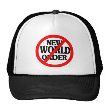 STOP NUEVO ORDEN MUNDIAL GORROS BORDADOS