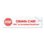 STOP Obama-care bumper stickers