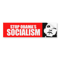 STOP OBAMA SOCIALISM Bumpersticker Bumper Sticker