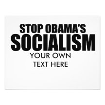 STOP OBAMA SOCIALISM CUSTOM ANNOUNCEMENTS